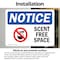 Signmission Scent Free Space Sign With Symbol, 10 in W x Rectangle, Vinyl Decal OS-2PACK-NS-D-710-L-18249 - alternate 3